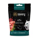 Savory Crunchy Snacks Kitten, recompense cu curcan și merișoare pentru motănei, 50 g
