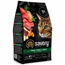 Savory Fresh Turkey&Duck, cu curcan și rață pentru pisici, 400 g