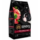 Savory Fresh Turkey&Lamb, cu curcan și miel pentru câini, 3 kg