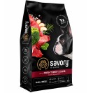 Savory Fresh Turkey&Lamb, cu curcan și miel pentru câini, 8 kg