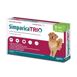 Simparica TRIO, pentru câini 20-40 kg (1 tabletă)