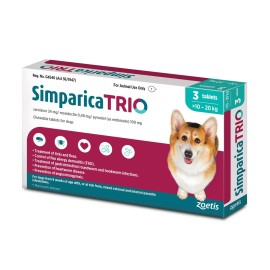 Simparica TRIO, pentru câini 10-20 kg (1 tabletă)