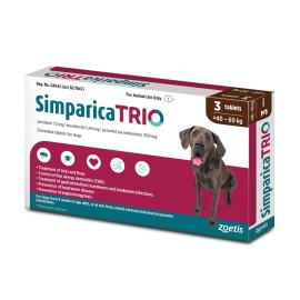 Simparica TRIO, pentru câini 40-60 kg (1 tabletă)