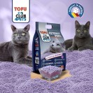 Tofu CLUB4PETS, așternut igienic pentru pisici, cu miros de lavandă, 8 L (3,3 kg)