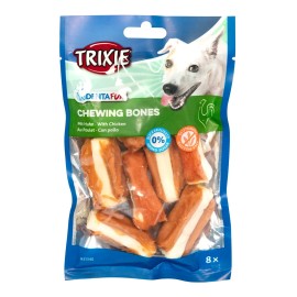 Trixie Chewing Bones, oase presate cu pui pentru câini, 120 g (8 bucăți)