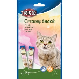 Trixie Creamy Snack, recompense cu pui pentru pisici, 5x14 g  