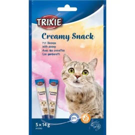 Trixie Creamy Snack, recompense cu creveți pentru pisici, 5x14 g