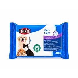 Trixie Ear-Care, șervețele umede pentru igiena urechilor la animale, 40 bucăți 