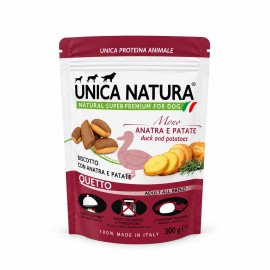 Unica Natura Biscotto Adult All Breed, biscuiți cu rață și cartofi pentru câini, 300 g