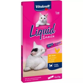 Vitakraft Liquid Snack, cu pui, recompense pentru pisici, 15 g (1 bucată)