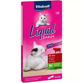 Vitakraft Liquid Snack, cu vită, recompense pentru pisici, 15 g (1 bucată)