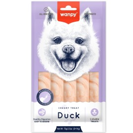 Wanpy Creamy Treat Duck, recompense cu rață pentru câini, 70 g (5 bucăți)