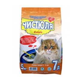 Чистюля Елит 4-5 mm bentonită cu aromă de lavandă (5 kg)
