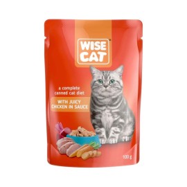 Wise Cat, cu pui pentru pisici, 100 g
