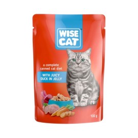 Wise Cat, cu rață pentru pisici, 100 g