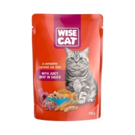 Wise Cat, cu vită pentru pisici, 100 g
