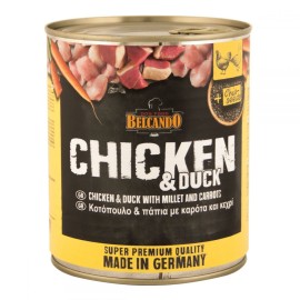 Belcando Chicken & Duck, cu pui și rață, mei și morcovi pentru câini, 800 g