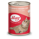 Мяу (Miau), cu iepure în sos pentru pisici, 415 g