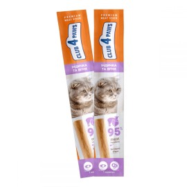 Club 4 Paws Meat Stick, cu curcan și miel pentru pisici, 5 g