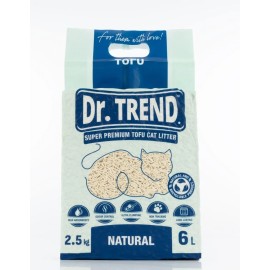 Dr. Trend Tofu Natural, așternut igienic pentru pisici, 6 L (2,5 kg)