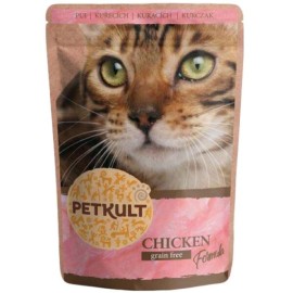 Petkult Adult with Chicken, cu pui în sos pentru pisici, 100 g
