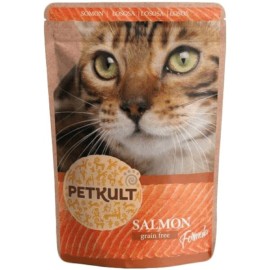 Petkult Salmon, cu somon în sos pentru pisici, 100 g
