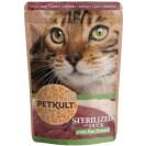 Petkult Sterilized with Duck, cu rață în sos pentru pisici, 100 g