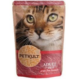 Petkult Adult with Beef, cu vită în sos pentru pisici, 100 g