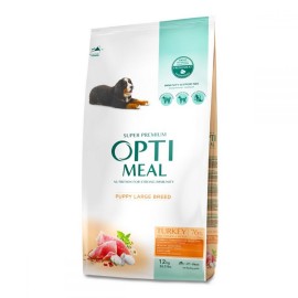 Optimeal Puppy Large Breed, cu curcan pentru căței, 12 kg