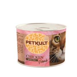 Petkult Chicken, cu pui pentru pisici, 185 g