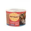 Petkult Sterilized with Tuna, cu ton pentru pisici, 185 g