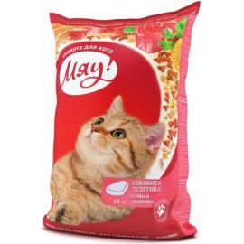 Мяу, cu vițel pentru pisici, 1 kg, 11 kg 